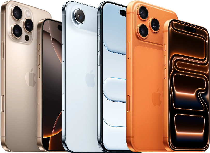 A selection of iPhones
