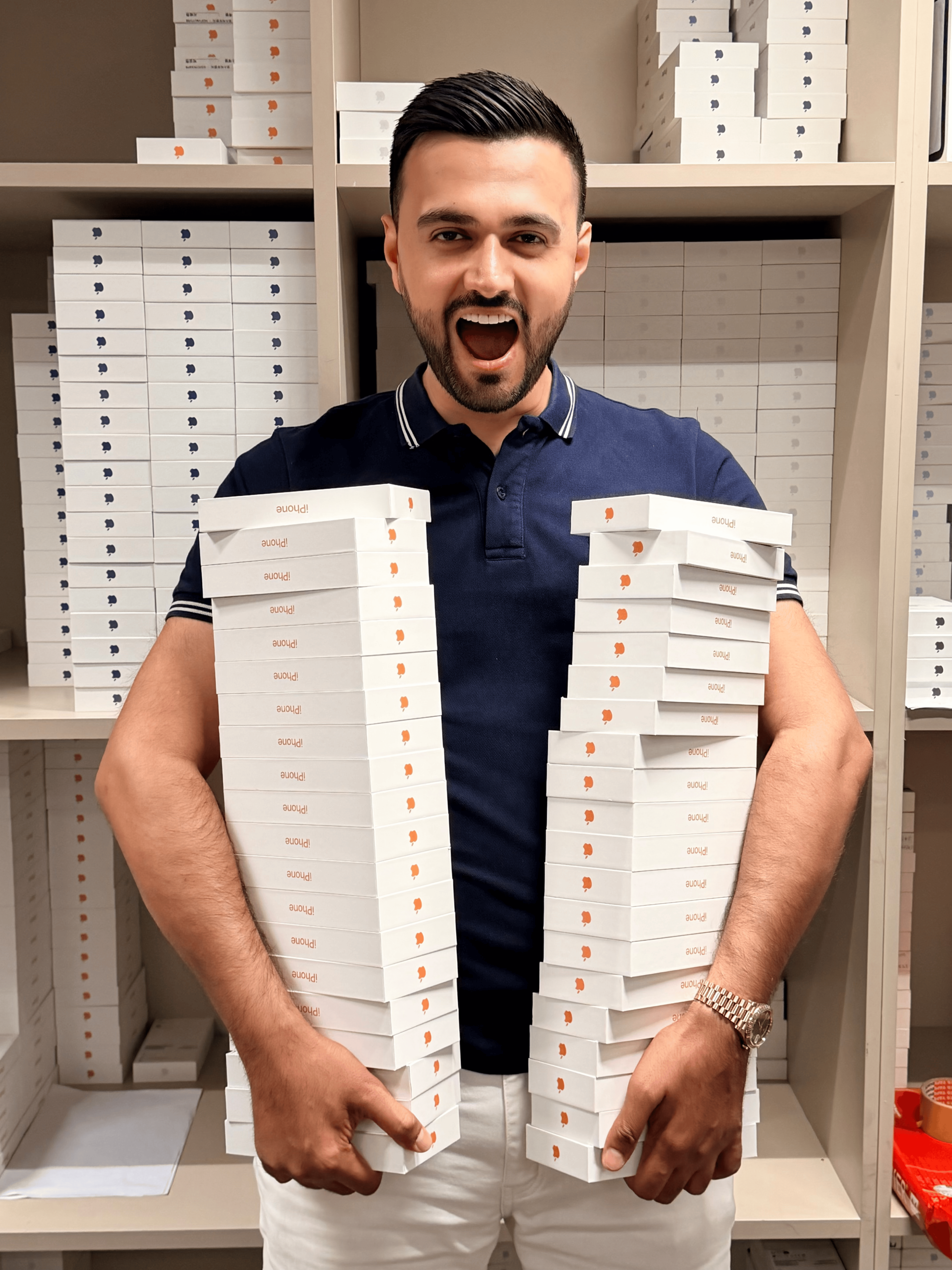 Coolmix team member with inventory