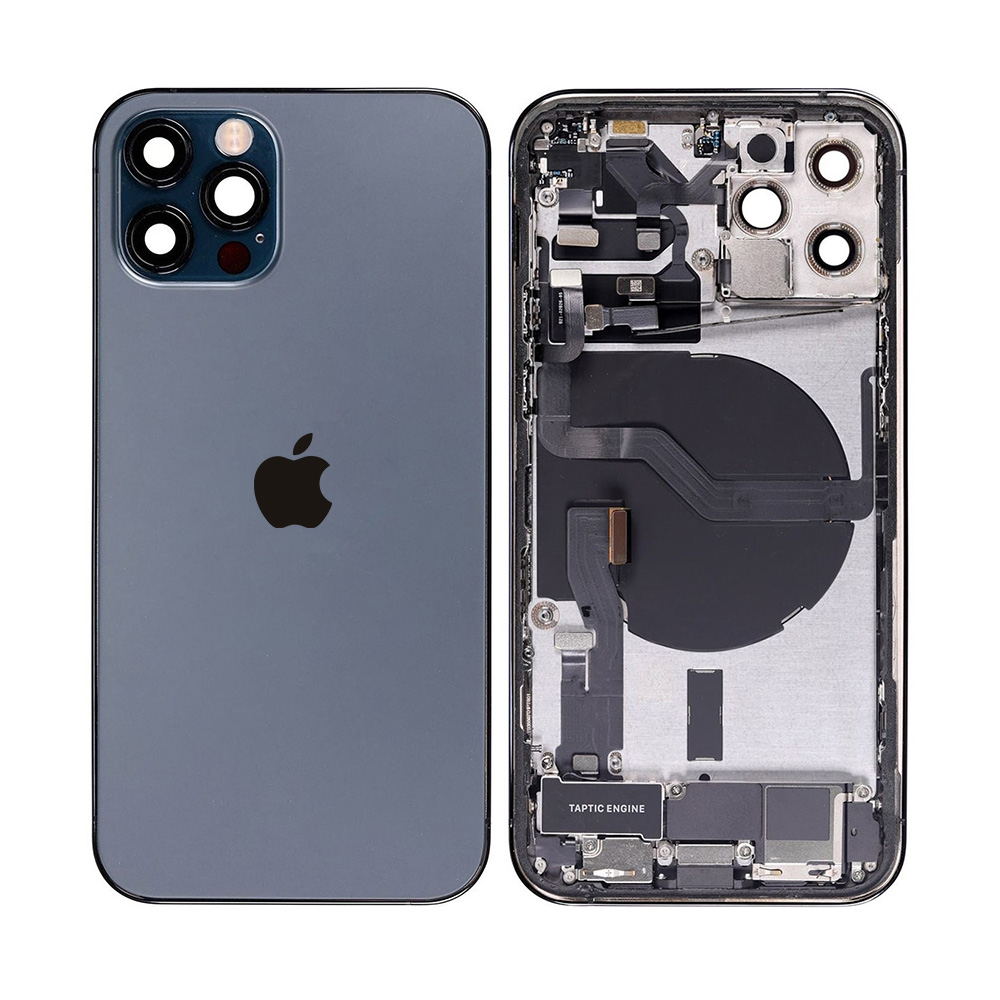 Rear housing with frame - iPhone 12 Pro Max Pacific Blue view