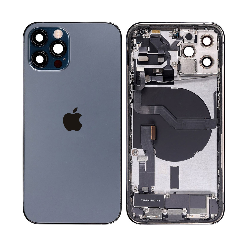 Buy Rear housing with frame (iPhone 12 Pro Max Pacific Blue Parts)